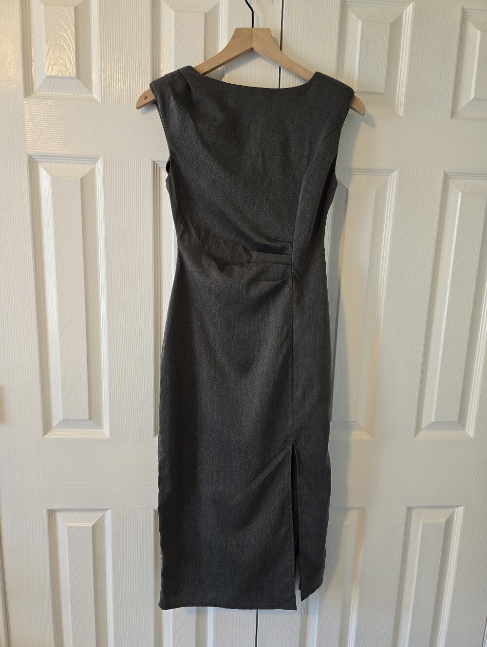 Cider Charcoal Grey Midi Sheath Dress